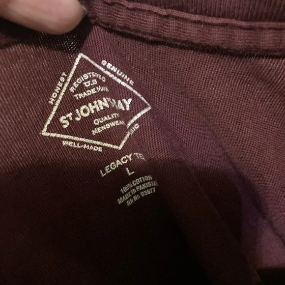 St. John's Bay Deep Red Short Sleeve Tee - Picture 4 of 4